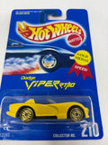 Hot Wheels 1991 Dodge Viper RT/10 #210 Yellow W/ Gold UH