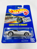 Hot Wheels 1991 Gleam Team Corvette Stingray 192 Silver UH Wheels