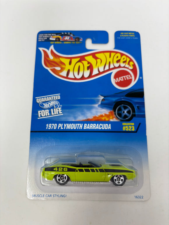 Hot Wheels 1997 Blue Card 1970 Plymouth Barracuda #523