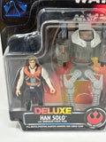 Kenner Star Wars Deluxe Han Solo W/ Smuggler Flight Pack 1996