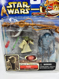 Hasbro Star Wars Attack of the Clones Yoda & Super Battle Droid Force Powers 2002