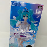 Sega Hatsune Miku 15th Anniversary KEI Ver. SPM Super Premium Figure