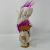 PIZZA Russ Troll Doll PIZZA CHEF 5" I LOVE PIZZA Pink Hair