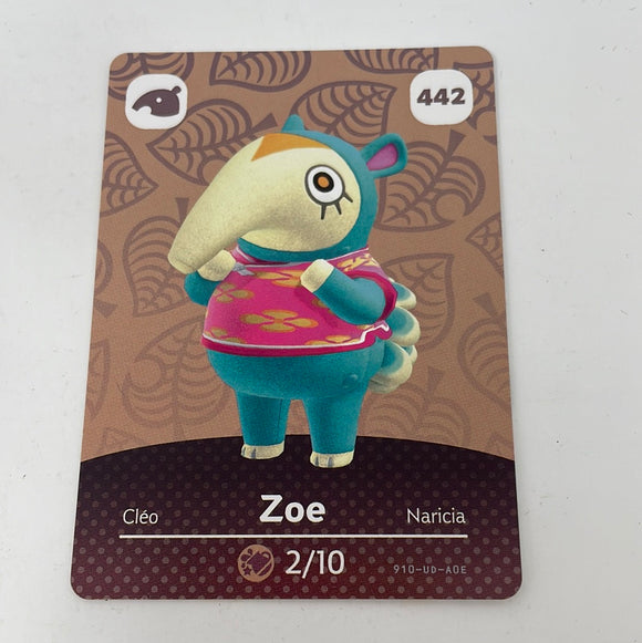 Animal Crossing Amiibo Cards Zoe 442