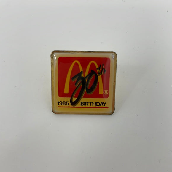 McDonalds 30th Birthday 1985 Enamel Pin