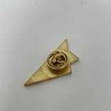 Paper Airplane Style Brooch Lapel Pin with Heart