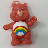 Vintage 1983 Kenner Care Bears Poseable 3.5” Figure CHEER BEAR Pink Rainbow