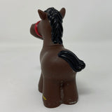 Fisher Price Little People Brown Horse Red Bridle Farm Toy Animal 1997 Mattel
