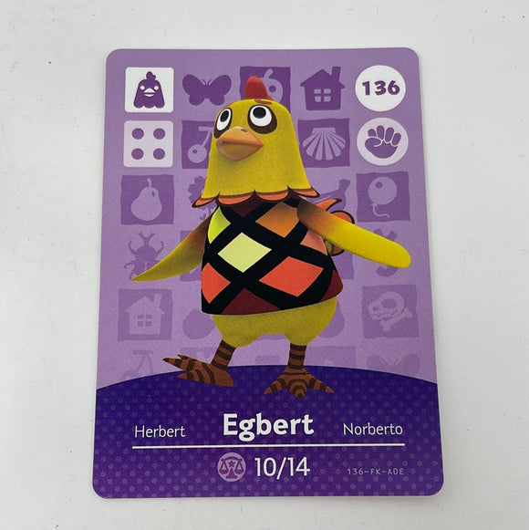 Animal Crossing Amiibo Cards Egbert 136