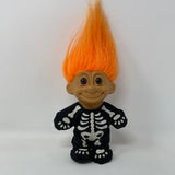 HALLOWEEN SKELETON - 5" Russ Troll Doll -Rare Orange Hair