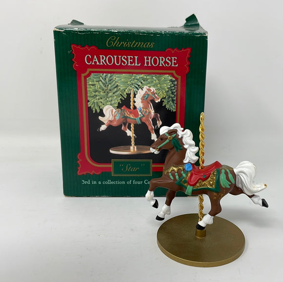1989 Hallmark Keepsake Ornament Carousel Horse Star 3rd in Series