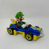 2018 Hot Wheels Mario Kart Luigi Mach 8 Diecast Blue & Yellow Nintendo