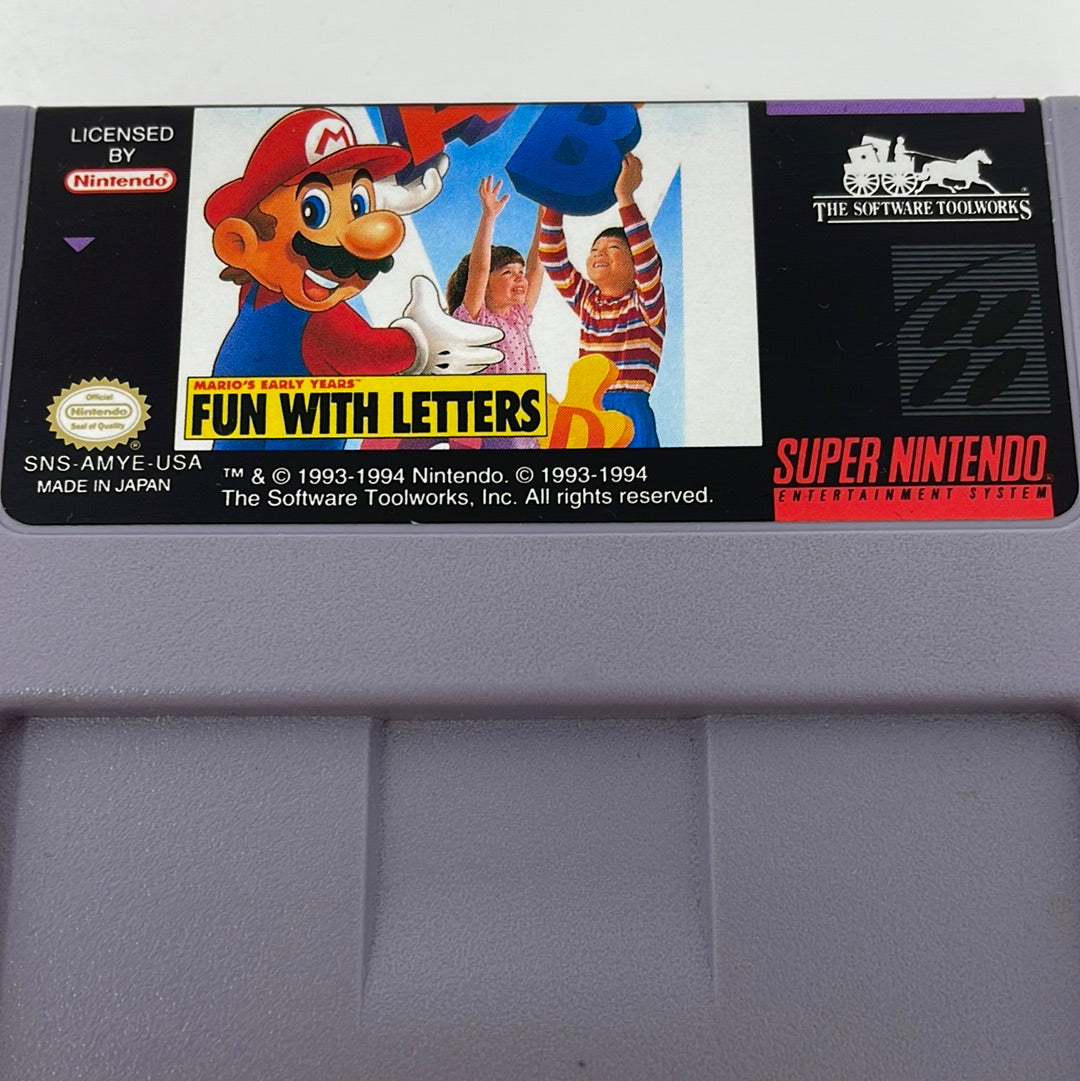SNES Mario's Early Years! Fun With Letters – shophobbymall