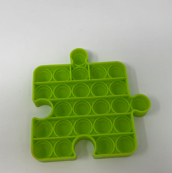 Fidget Toy Pop It Puzzle Piece Shape Green