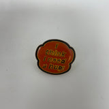 I Think I Need A Hug! Vintage Gold Tone Enamel Lapel Pin