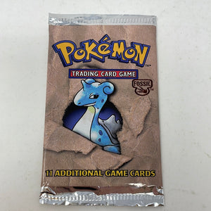 1999 Pokemon Fossil Set Lapras Booster Pack (Sealed) shophobbymall 1999 Pokemon Fossil Set Lapras Booster Pack (Sealed) shophobbymall