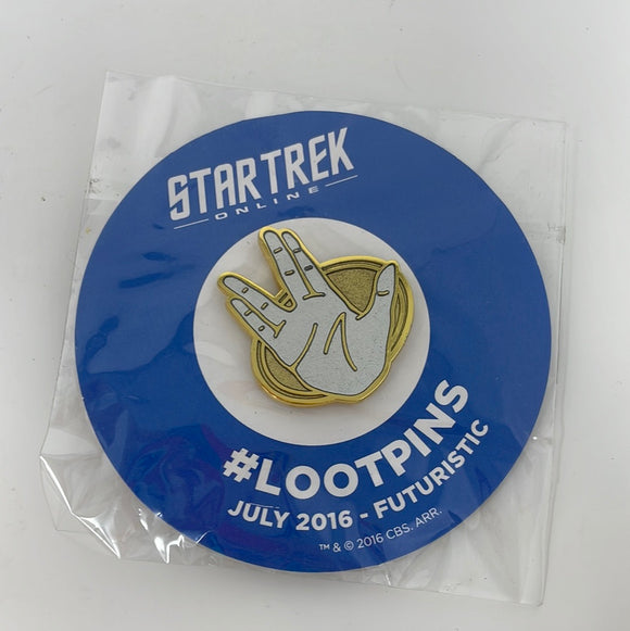 Vulcan Salute Pin(Star Trek) - Futuristic July 2016 - Loot Crate Pin New SEALED