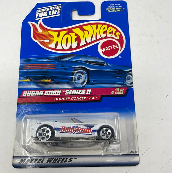 Hot Wheels 1:64 Diecast 1999 Sugar Rush Series II Dodge Concept Car Baby Ruth #972