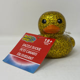 Mini Dazzle Duckie 10 cm. (approx. 4") Floating Glitter Ducks Gold Metallic Color