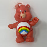 Vintage 1983 Kenner Care Bears Poseable 3.5” Figure CHEER BEAR Pink Rainbow