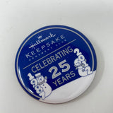 Hallmark Keepsake Ornament Club 1987-2012 25 Years Pin Back 1.74"