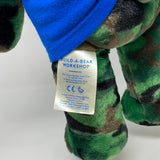Build A Bear Teddy Bear BAB Plush 17" Green Camouflage Camo Stuffed Animal Toy
