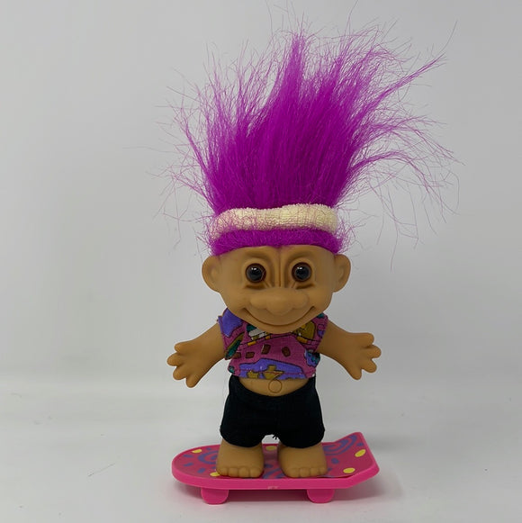 Russ Skateboard Tropical Troll Doll Purple Hair with Tropical Outfit Headband 5