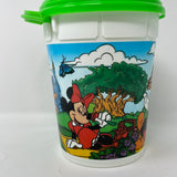 Disney World Four Parks Popcorn Bucket With Green Lid And Handle
