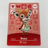 Animal Crossing Amiibo Cards Beau 167