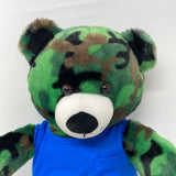 Build A Bear Teddy Bear BAB Plush 17" Green Camouflage Camo Stuffed Animal Toy