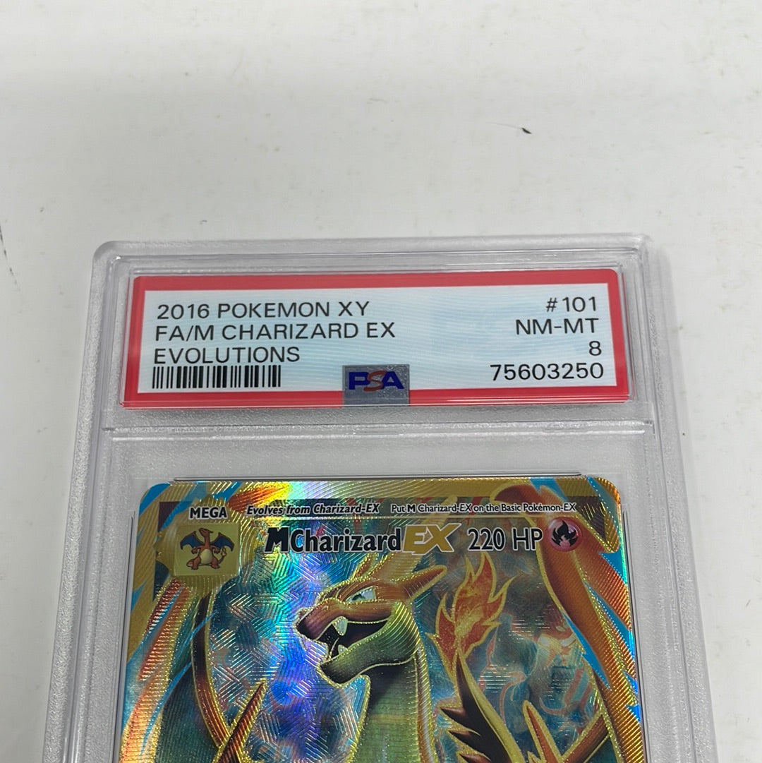 2016 Pokémon XY Full Art Mega FA/M Charizard EX Evolutions 101/108 PSA –  shophobbymall
