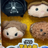 Disney TSUM TSUM Star Wars Plush Collector Set (4 pack) Darth Vader, Han Solo, Chewbacca, Leia