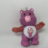 Vintage 1983 Kenner Care Bears Poseable Share Bear Figure Milkshake pink purple