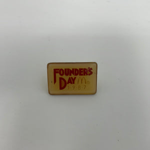 Vintage 1987 McDonalds Founders Day Pin Vtg Retro Ronald HTF Rare