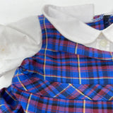 Build A Bear Clothes Plaid Blue Dress (Stained)