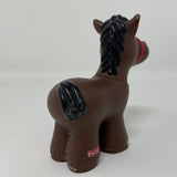 Fisher Price Little People Brown Horse Red Bridle Farm Toy Animal 1997 Mattel