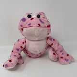 Webkinz Love Frog Stuffed Animal Pink Frog Plush with hearts NO CODE