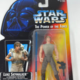 Star Wars The Power Of The Force Luke Skywalker In Dagobah Fatigues With Lightsaber and Blaster Pistol