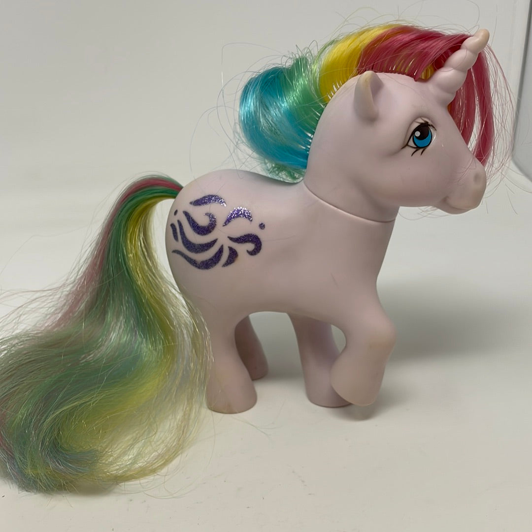 Figurine My Little Pony Hasbro 1984 - Pinwheel Rainbow Unicorn - Bon état