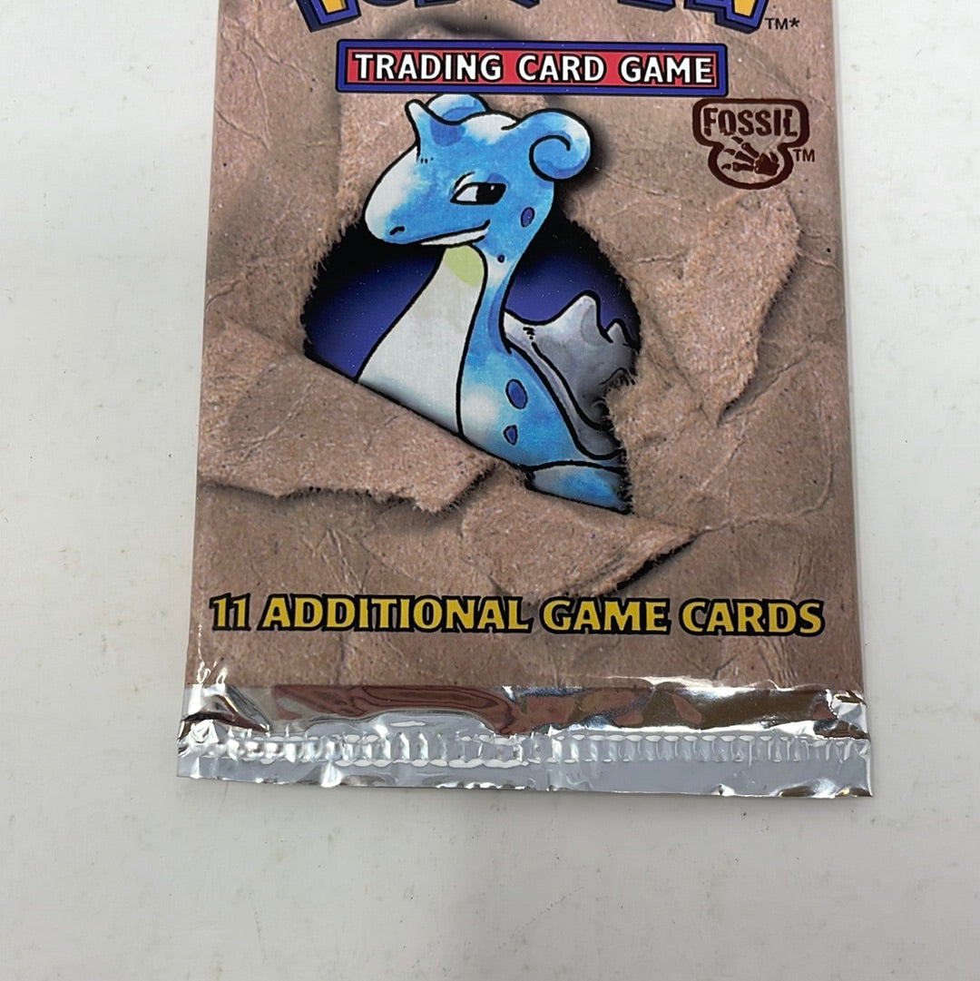 1999 Pokemon Fossil Set Lapras Booster Pack (Sealed) shophobbymall 1999 Pokemon Fossil Set Lapras Booster Pack (Sealed) shophobbymall