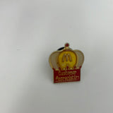 McDonalds Customer Appreciation Crown Hat Logo Pinback Pin Button