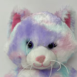 Build A Bear Plush Pastel Swirl Tie Dye Kitty Cat Pink Purple Blue BABW