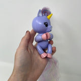 WowWee Fingerlings ~ Interactive Purple Baby Unicorn Alika Rainbow Hair - Works
