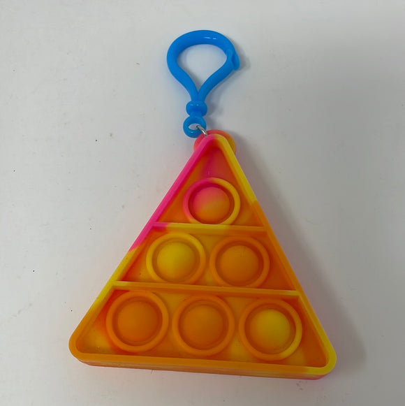 Pop It Keychain Orange, Yellow and Pink Triangle Keychain