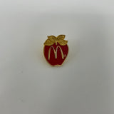 Red Apple McDonald's Lapel Pin Employee Flair Advertising Vintage