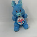 VINTAGE 1985 CARE BEARS COUSINS BLUE SWIFT HEART RABBIT PVC POSEABLE FIGURE TOY