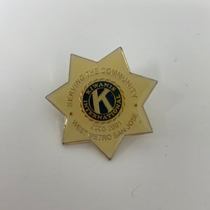 Kiwanis International 2000-2001 West Metro San-Jose Serving The Community Emamel Pin