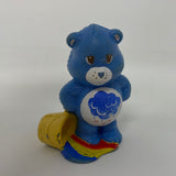 Vintage 1984 AGC PVC Grumpy Care Bear With Pail and Rainbow Puddle