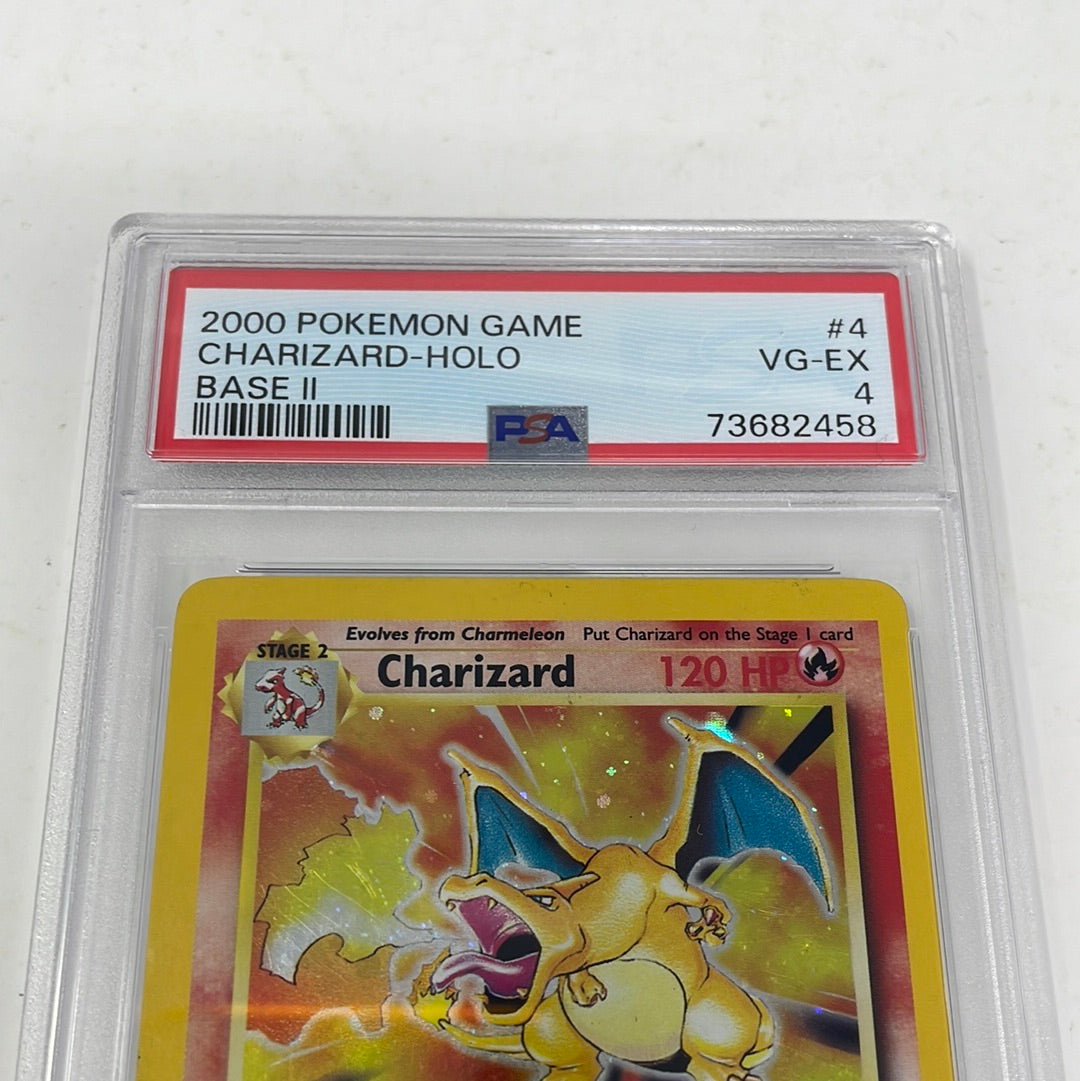 2000 Pokmon Game Base II 2 Charizard Holo 4/130 PSA 4 VG-EX shophobbymall 2000 Pokmon Game Base II 2 Charizard Holo 4/130 PSA 4 VG-EX shophobbymall