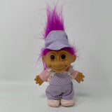 Vintage Russ Troll TNT Doll 1991 in Overall Jumpsuit Purple Hair